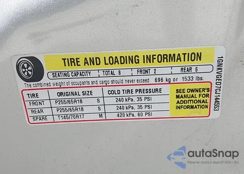 2012 Chevrolet Traverse z USA, uszkodzony, nr VIN 1GNKVGED7CJ144553